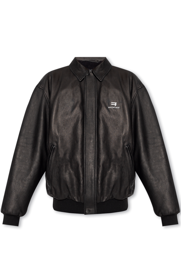 Leather bomber jacket od Balenciaga